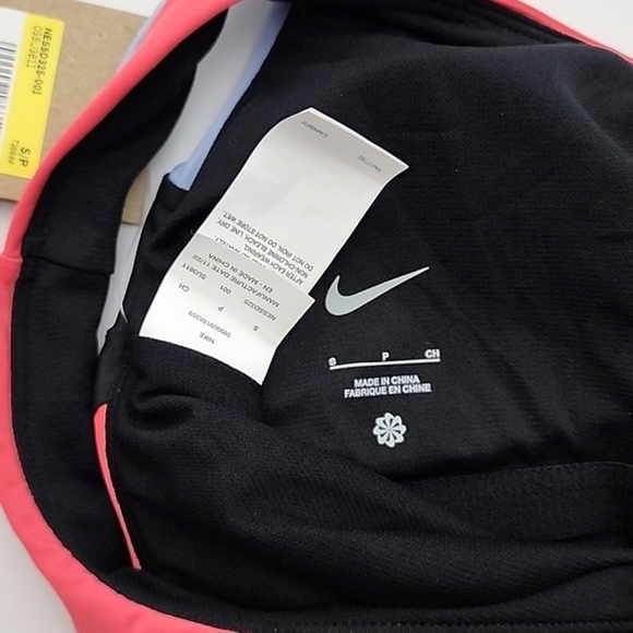 NIKE Women's Asymmetrical Swimsuit Colorblock Coral Pink Lavender Black Sz Small - Picture 10 of 16